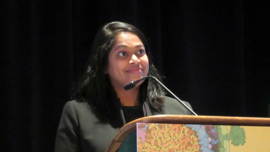 Subhashini Sellers, en la CROI 2019. Foto: Liz Highleyman.