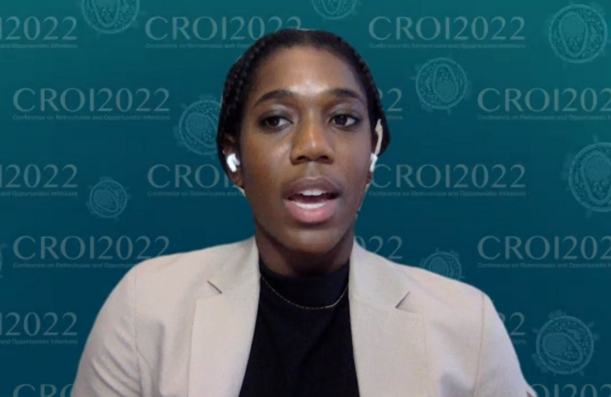 Maya Jackson-Gibsonn en la CROI 2022. 