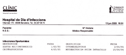 Imagen: Analitica Infecciones Oportunistas