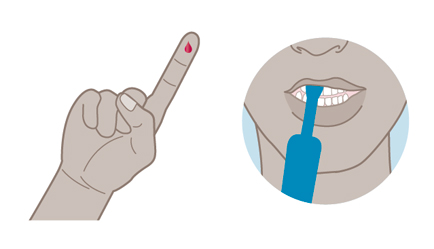 Imagen: Pruebas con saliva y sangre