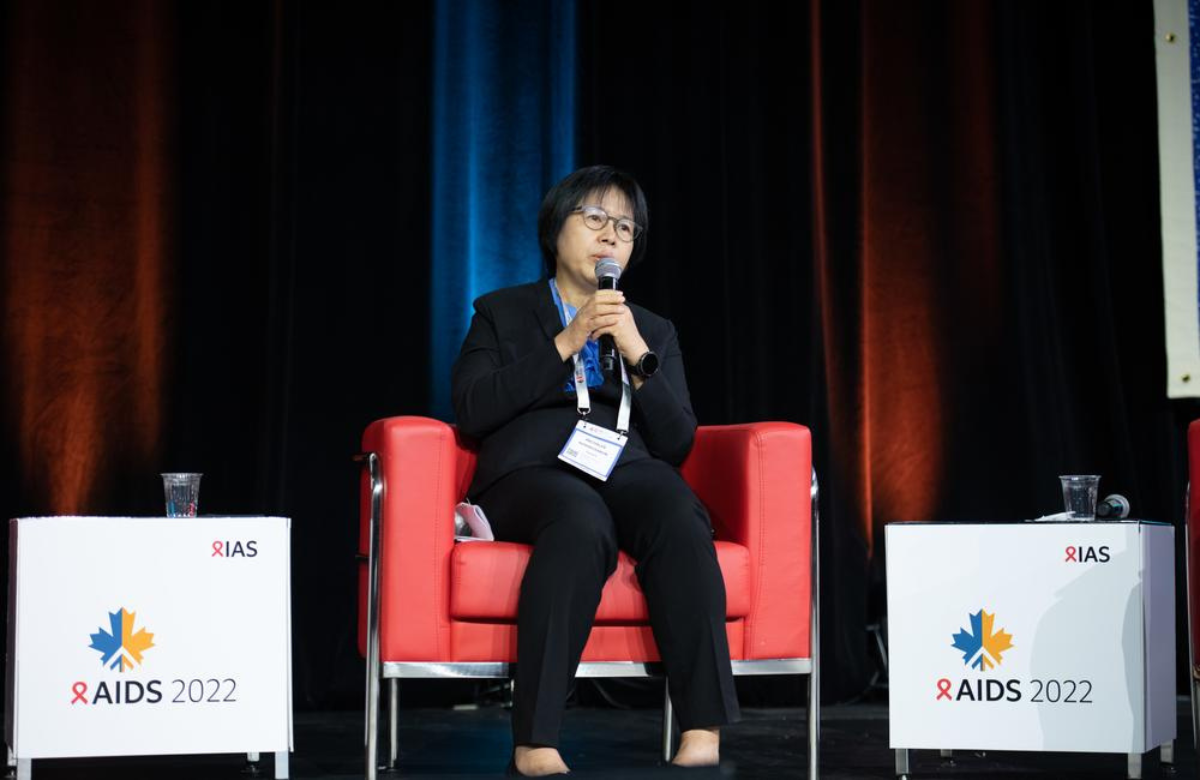 La doctora Anchalee Avihingsanon, en la AIDS 2022. Photo ©Steve Forrest/Workers’ Photos/IAS