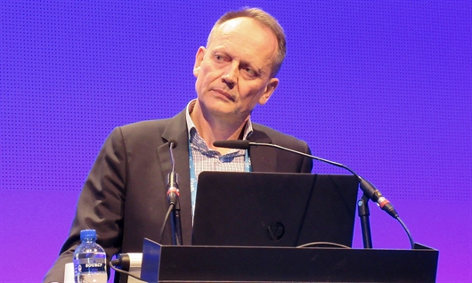 Gregory Dore, en el Congreso Internacional del Hígado 2017. Foto: Liz Highleyman, hivandhepatitis.com