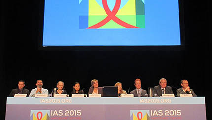 Panel del simposio sobre PrEP en la IAS 2015. Foto: Liz Highleyman, hivandhepatitis.com. 