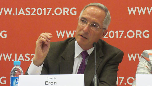Joseph Eron, en la IAS 2017. Foto: Liz Highleyman, hivandhepatitis.com 