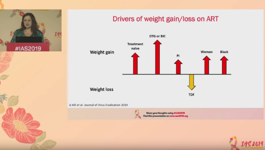 Imagen de la retransmisión en directo de la presentación de Michelle Moorhouse en la IAS 2019. 