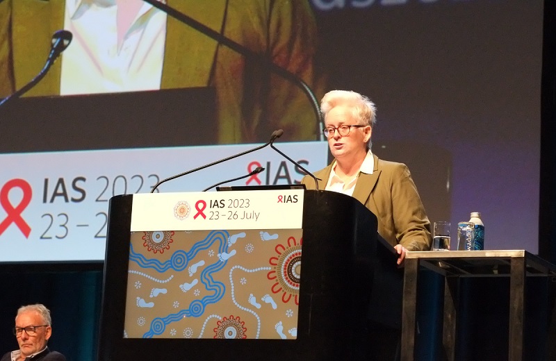 La doctora Carol Camlin en la IAS 2023. Foto: Roger Pebody. [