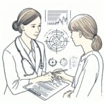 Mujer recibe resultados analisis