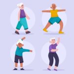 Personas mayores haciendo ejercicio. Imagen: Freepik