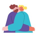 Hombres gais abrazo. Imagen: Freepik