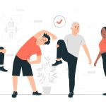 Ejercicios y estiramientos. Imagen: Freepik