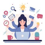 Mujer trabajando. Imagen: Freepik