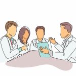 Doctores deliberando. Imagen: Magnific