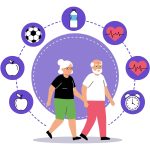 Hacerse mayor y marcadores de salud. Imagen: Magnific