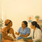 Consulta médica. Imagen generada con IA por gTt-VIH